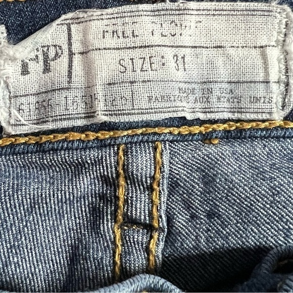 FREE People Hi Rise Dark Wash Stretch Skinny Jeans Size 31 - Picture 13 of 16